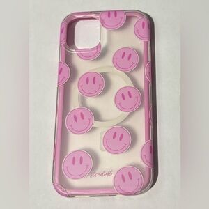 Pink & White Smiley Face Phone Case